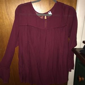 Maroon top
